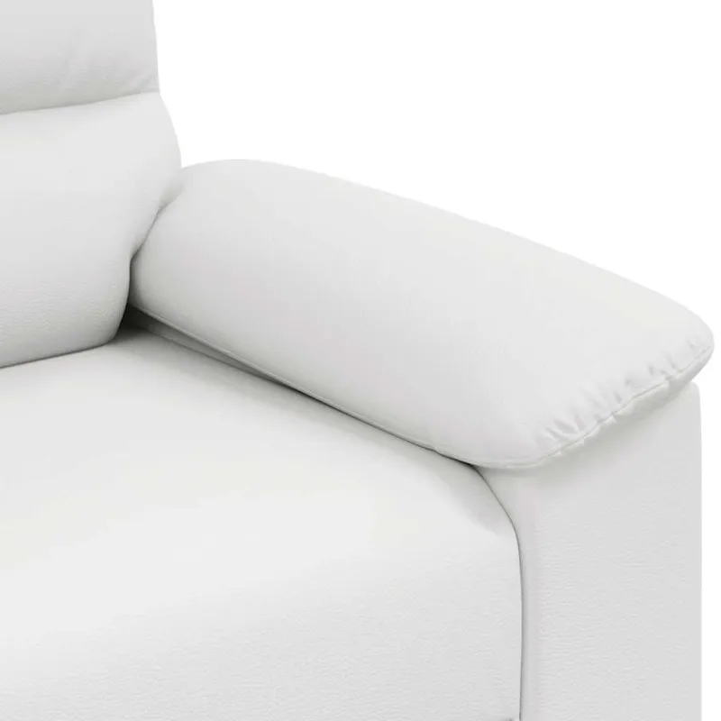 Sofa-kėdė, balta, 100x81x84 cm, dirbtinė oda