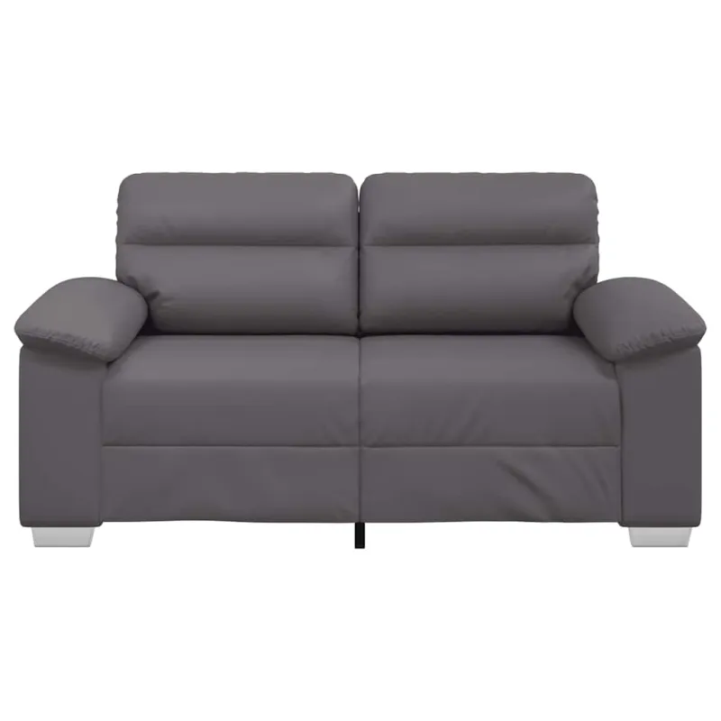 Dvivietė sofa, pilka, 160x81x84 cm, dirbtinė oda