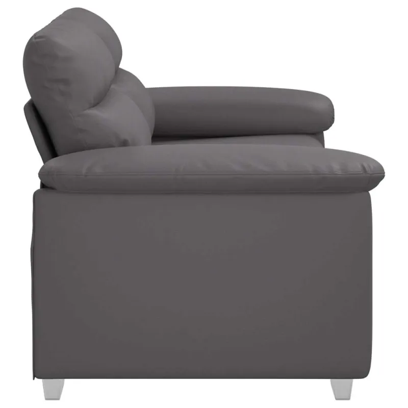 Dvivietė sofa, pilka, 160x81x84 cm, dirbtinė oda