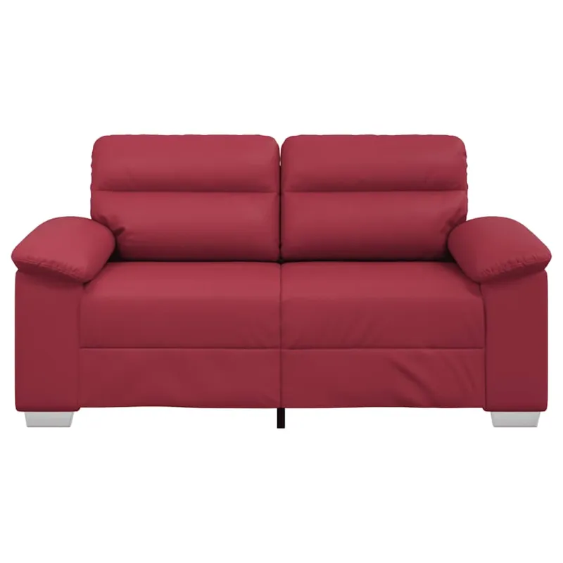 Dvivietė sofa, vyno raudonumo, 160x81x84 cm, dirbtinė oda