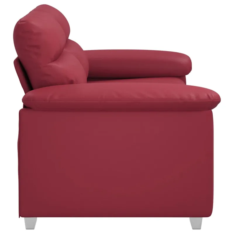 Dvivietė sofa, vyno raudonumo, 160x81x84 cm, dirbtinė oda