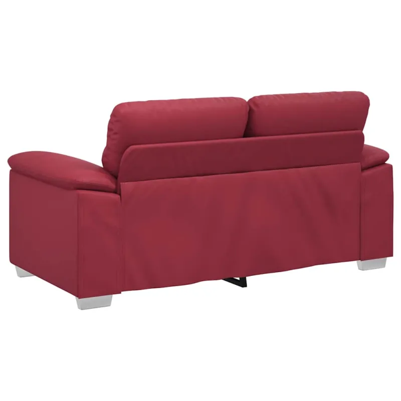 Dvivietė sofa, vyno raudonumo, 160x81x84 cm, dirbtinė oda