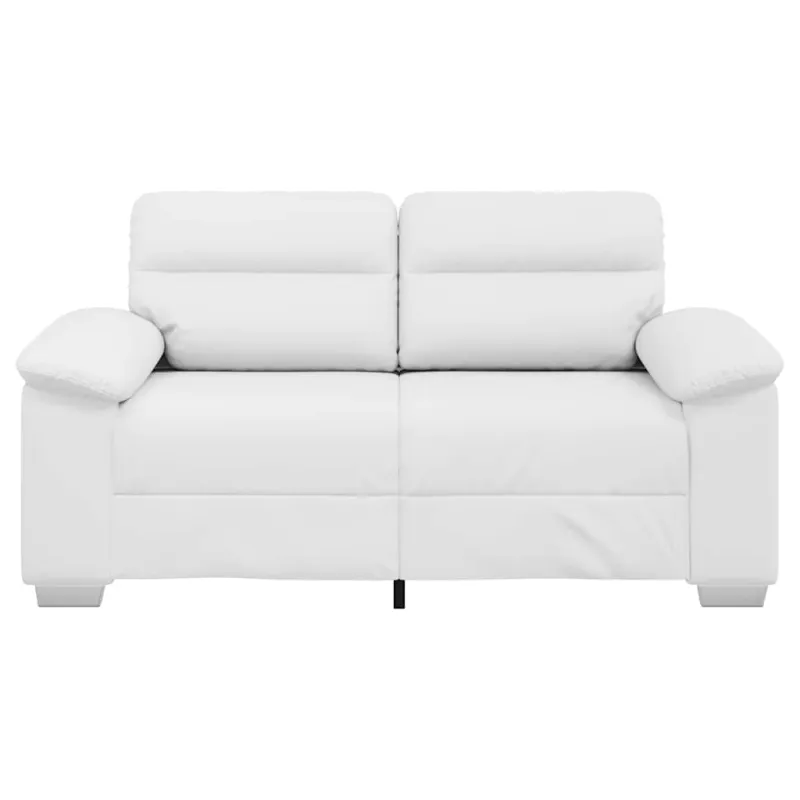 Dvivietė sofa, balta, 160x81x84 cm, dirbtinė oda