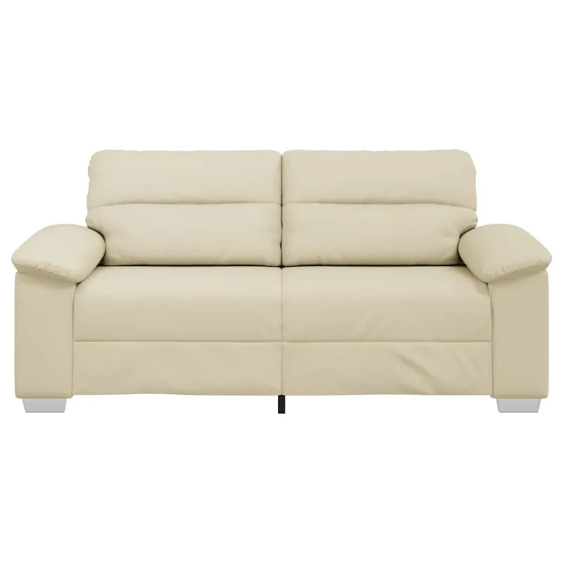 Dvivietė sofa, kreminės spalvos, 180x81x84 cm, dirbtinė oda