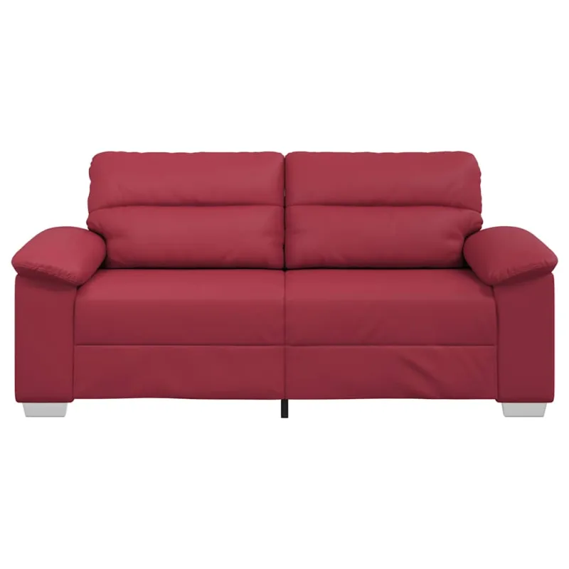Dvivietė sofa, vyno raudonumo, 180x81x84 cm, dirbtinė oda