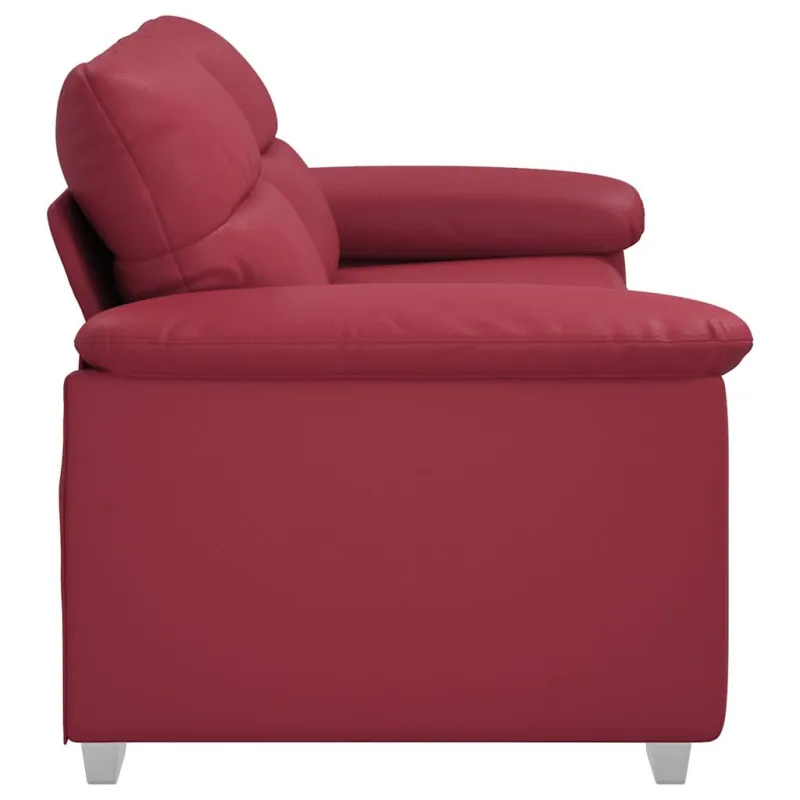 Dvivietė sofa, vyno raudonumo, 180x81x84 cm, dirbtinė oda