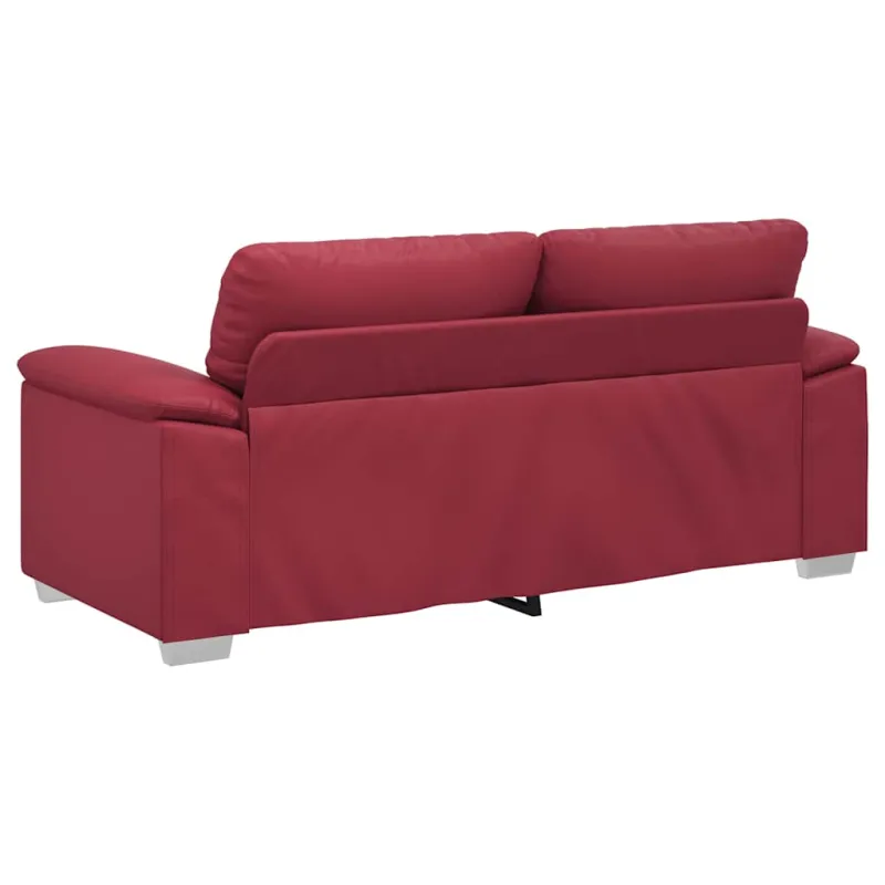 Dvivietė sofa, vyno raudonumo, 180x81x84 cm, dirbtinė oda