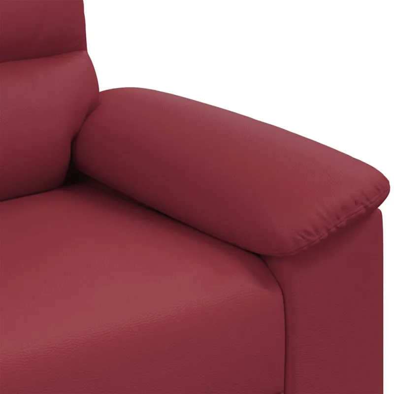 Dvivietė sofa, vyno raudonumo, 180x81x84 cm, dirbtinė oda