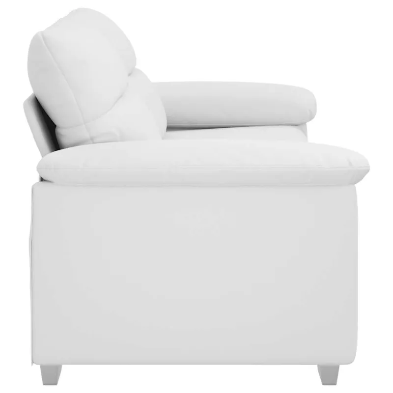 Dvivietė sofa, balta, 180x81x84 cm, dirbtinė oda
