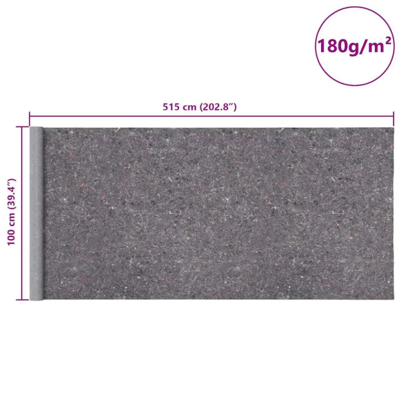 Neslystantis dažytojo flisas, 5 m, 180 g/m², pilkas