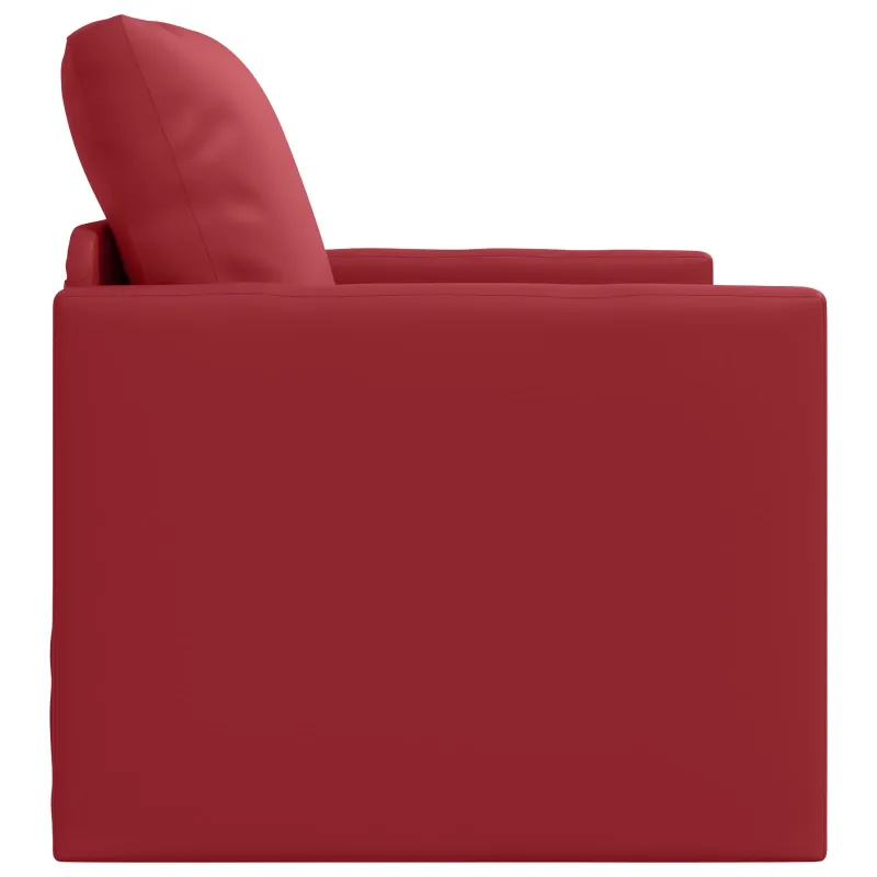 Sofa lova 60cm Vyno raudona Dirbtinė Oda