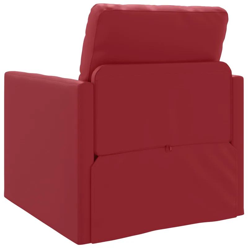 Sofa lova 60cm Vyno raudona Dirbtinė Oda