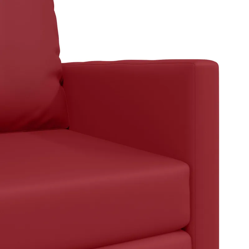 Sofa lova 60cm Vyno raudona Dirbtinė Oda