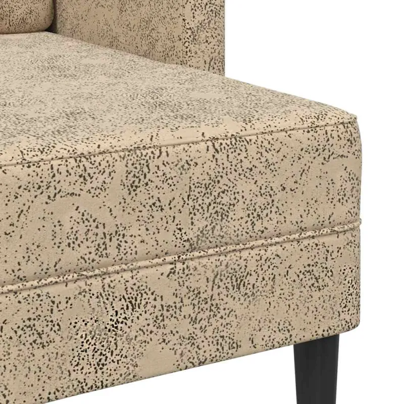 Dvivietė sofa su šezlongu, L formos, šviesiai pilka, 125 cm, dirbtinė oda