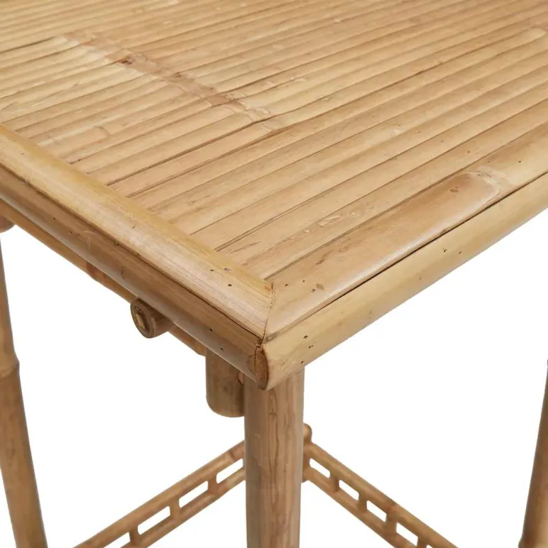 Lauko baro stalas, kvadratinis, 55x55x100cm, bambukas