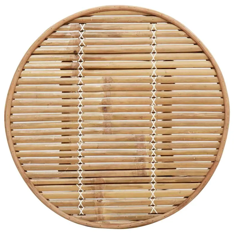 Lauko baro stalas, apvalus, Ø55x100 cm, bambukas, Ø55x100 cm
