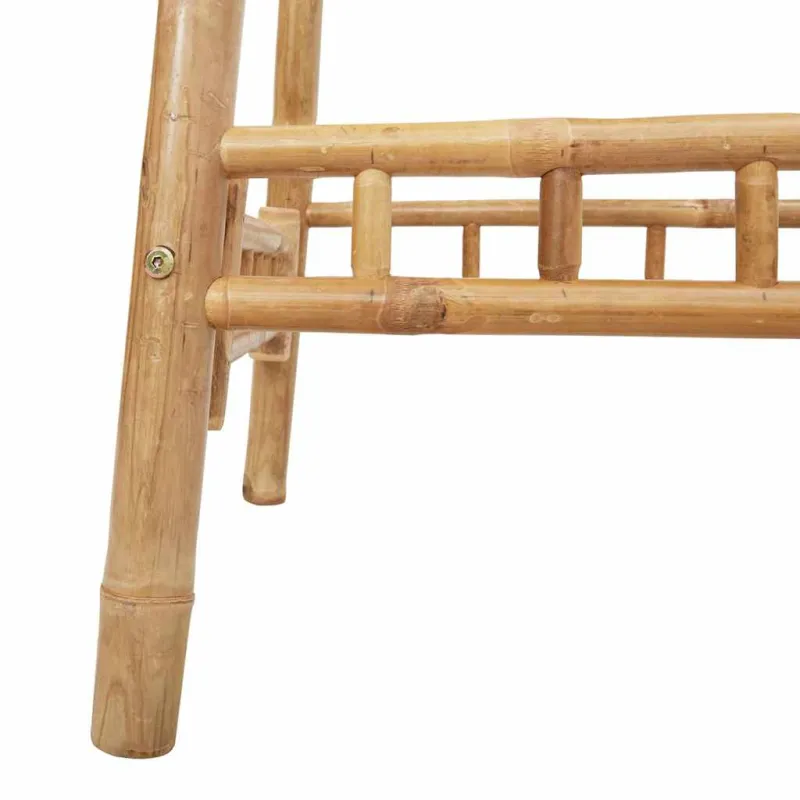 Lauko baro stalas, apvalus, Ø55x100 cm, bambukas, Ø55x100 cm