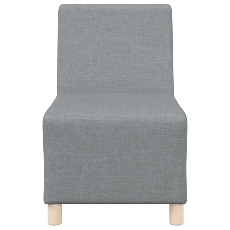 Modulinė sofa be porankių, šviesiai pilka, 55 cm, audinys