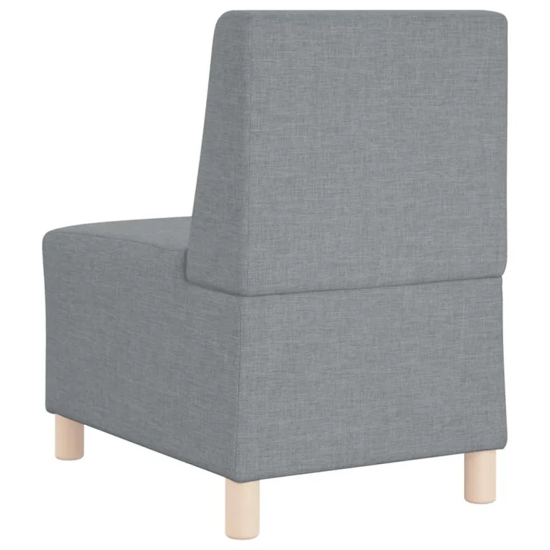 Modulinė sofa be porankių, šviesiai pilka, 55 cm, audinys