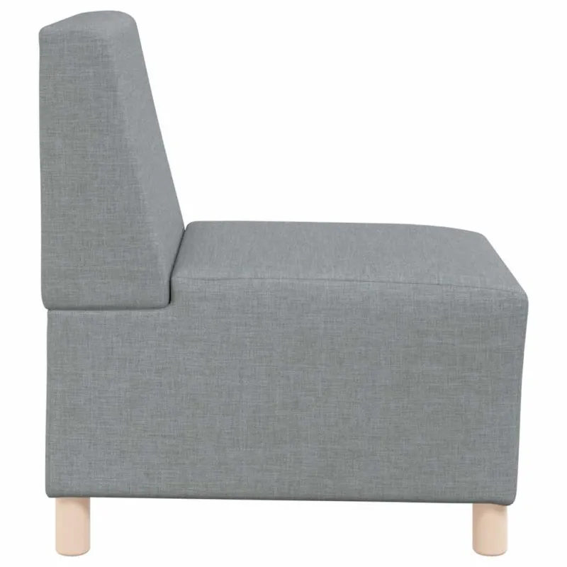 Modulinė sofa be porankių, šviesiai pilka, 55 cm, audinys