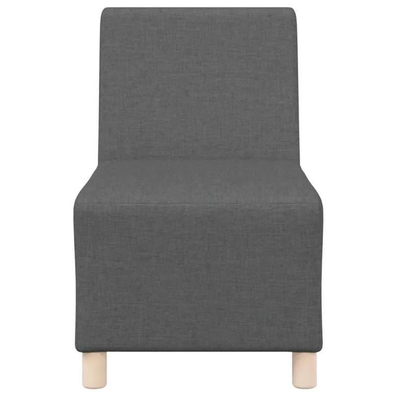 Modulinė sofa be porankių, tamsiai pilka, 55 cm, audinys