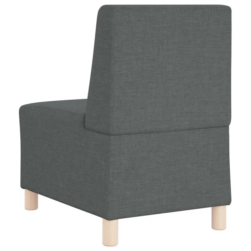 Modulinė sofa be porankių, tamsiai pilka, 55 cm, audinys