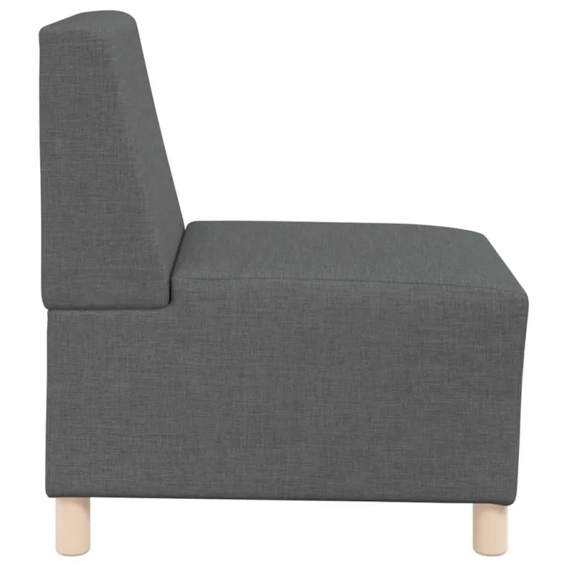 Modulinė sofa be porankių, tamsiai pilka, 55 cm, audinys