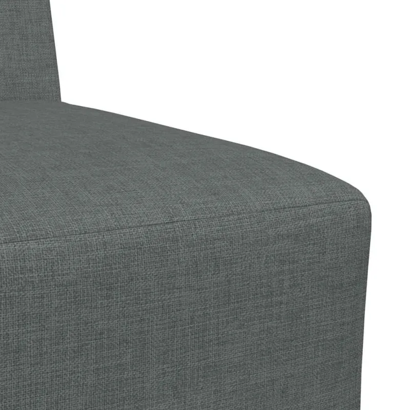 Modulinė sofa be porankių, tamsiai pilka, 55 cm, audinys
