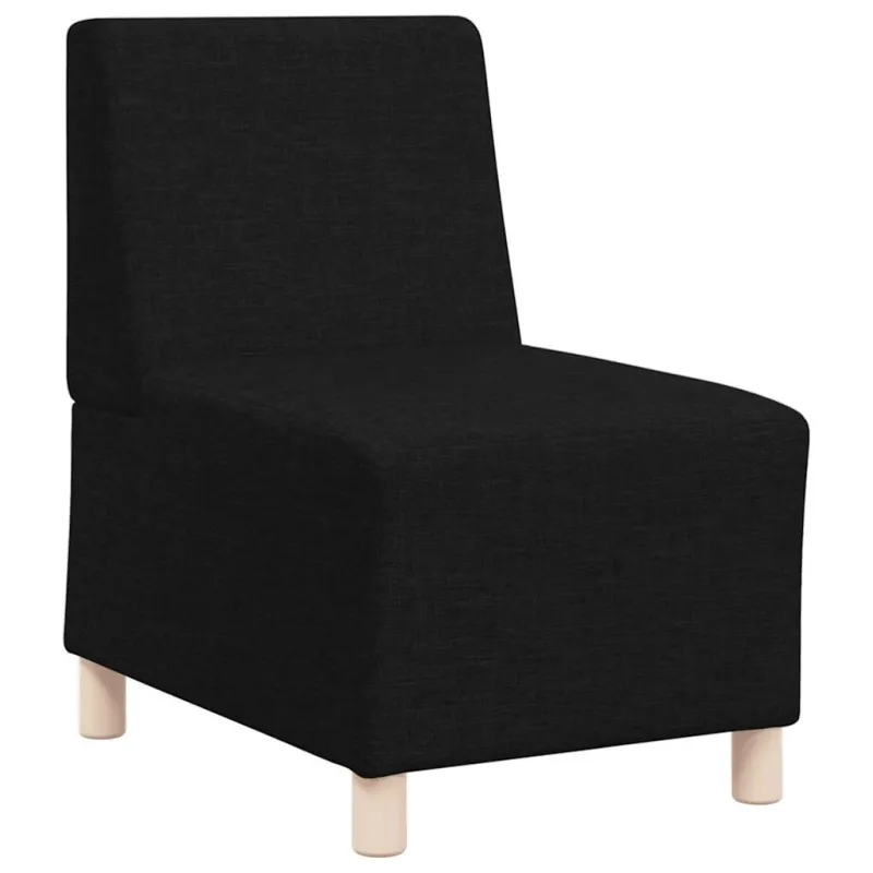 Modulinė sofa be porankių, juoda, 55 cm, audinys