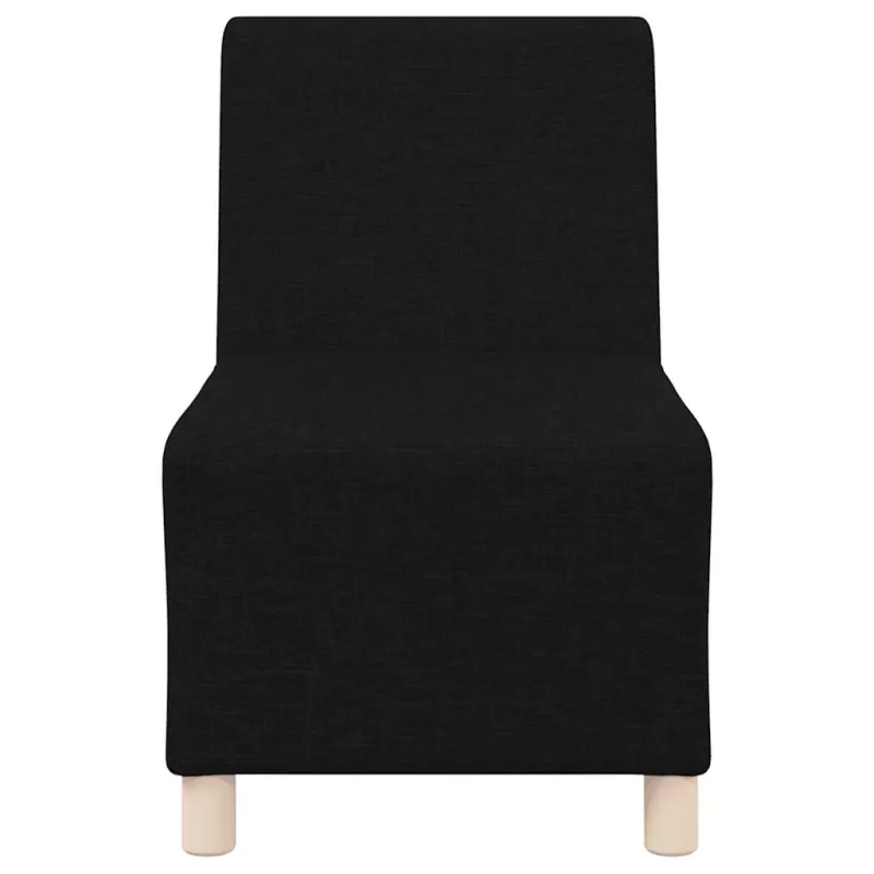 Modulinė sofa be porankių, juoda, 55 cm, audinys