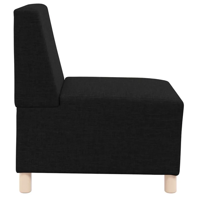 Modulinė sofa be porankių, juoda, 55 cm, audinys