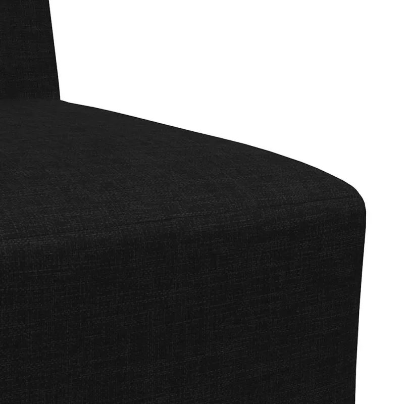 Modulinė sofa be porankių, juoda, 55 cm, audinys
