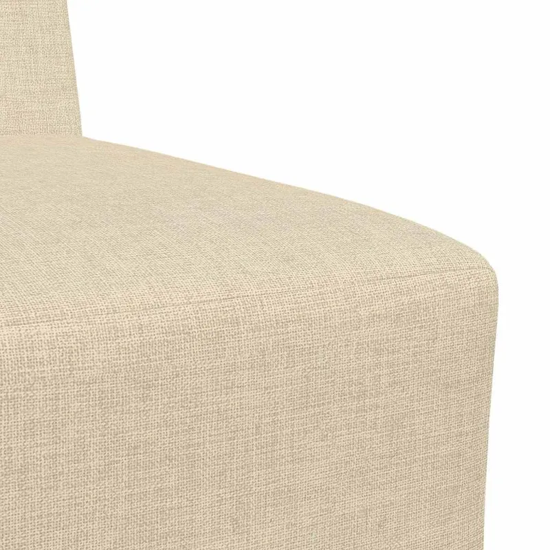 Modulinė sofa be porankių, kreminės spalvos, 55 cm, audinys
