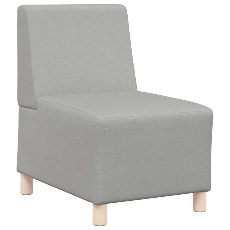 Modulinė sofa be porankių, debesų pilka, 55 cm, audinys