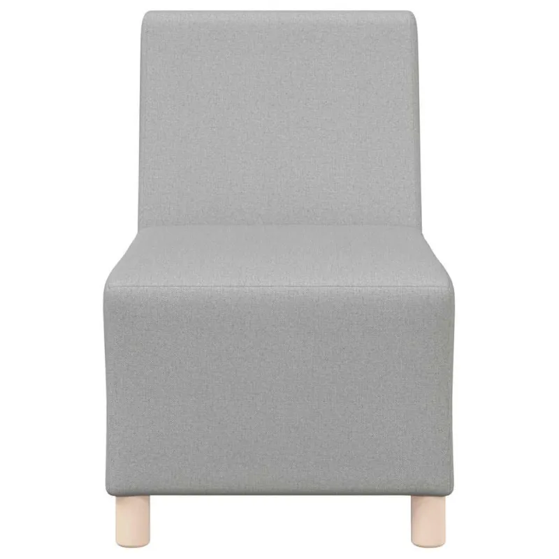 Modulinė sofa be porankių, debesų pilka, 55 cm, audinys