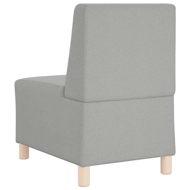 Modulinė sofa be porankių, debesų pilka, 55 cm, audinys