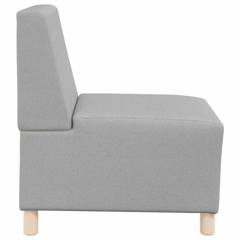 Modulinė sofa be porankių, debesų pilka, 55 cm, audinys