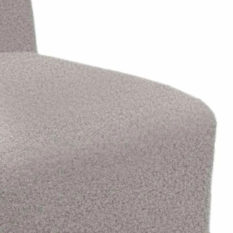 Modulinė sofa be porankių, šviesiai pilka, 55 cm, garbanotas, vilnonį audinį imituojantis audinys