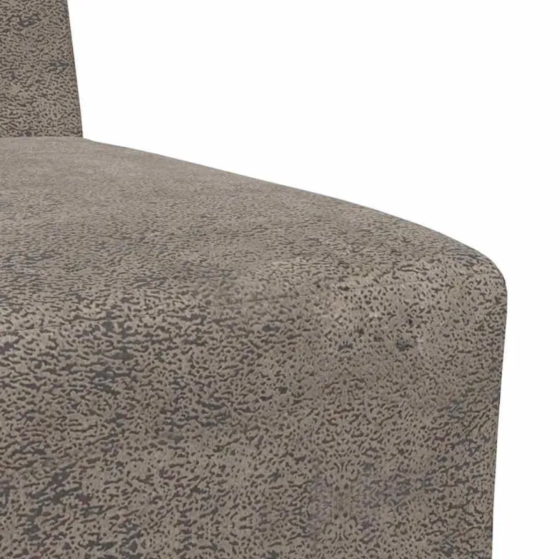 Modulinė sofa be porankių, tamsiai pilka, 55 cm, dirbtinė zomša, oda