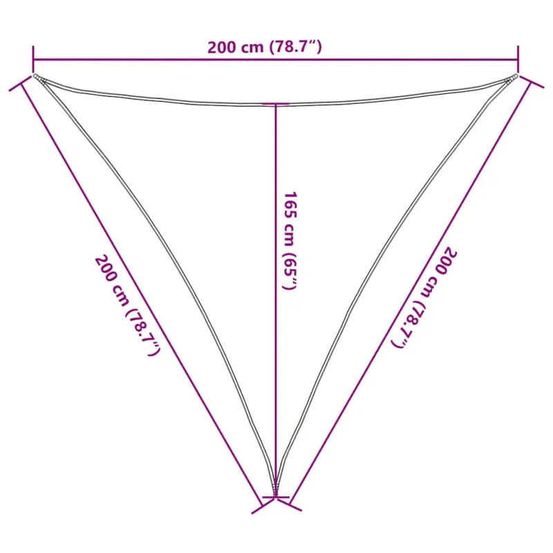 Saulės pavėsinė, burė, ruda, 2x2x2 m, 100% poliesteris, oksfordas