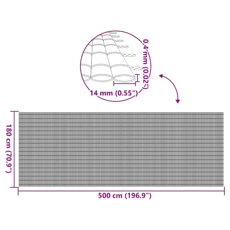 Sodo tvora, dvipusė, žalia, 1,8x5 m, PVC