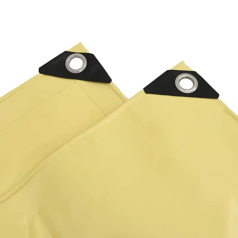 Tentinis audinys 650g / m² Smėlio 4 x 7 m Drobė su PVC danga