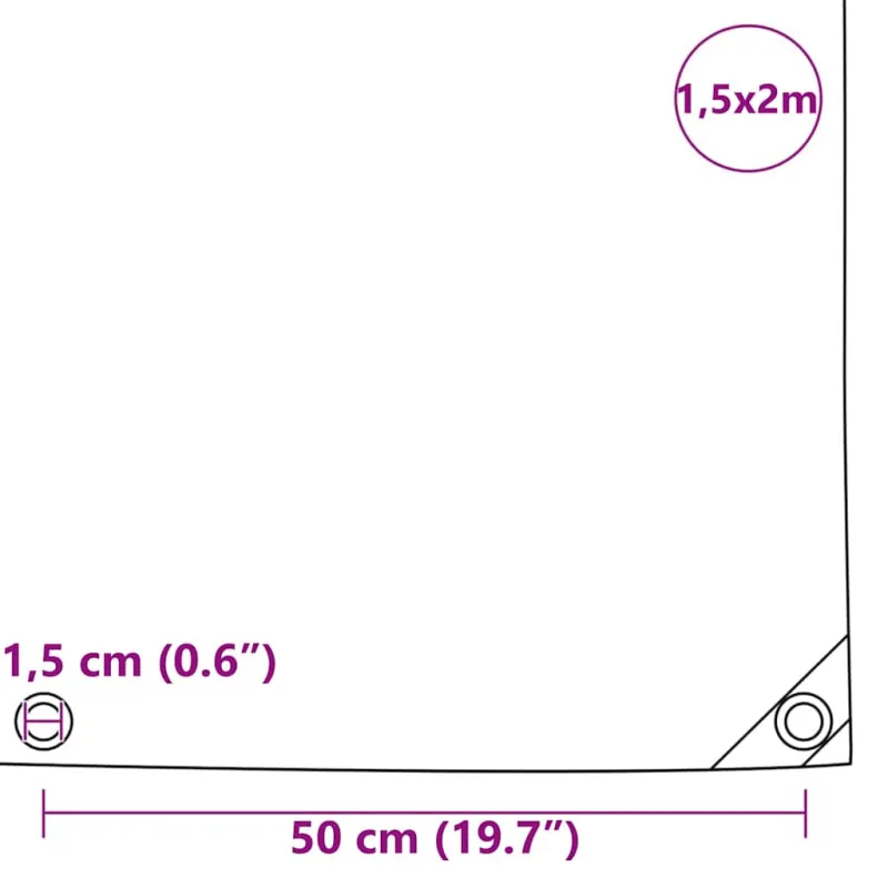 Tentinis audinys 650g / m² Smėlio 1,5 x 2 m Drobė su PVC danga