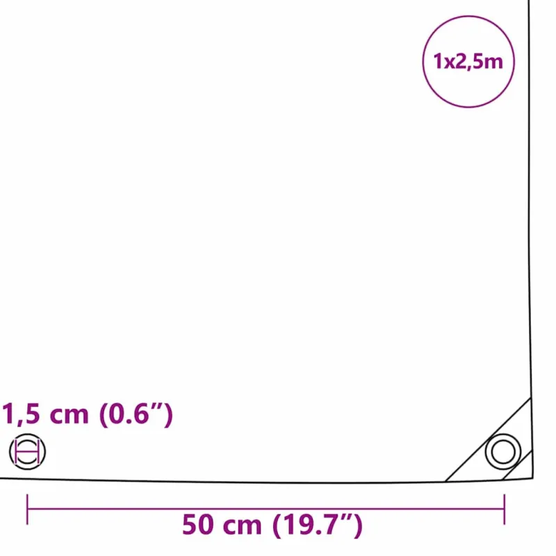 Tentinis audinys 650g / m² Oranžinė 1 x 2,5 m Drobė su PVC danga