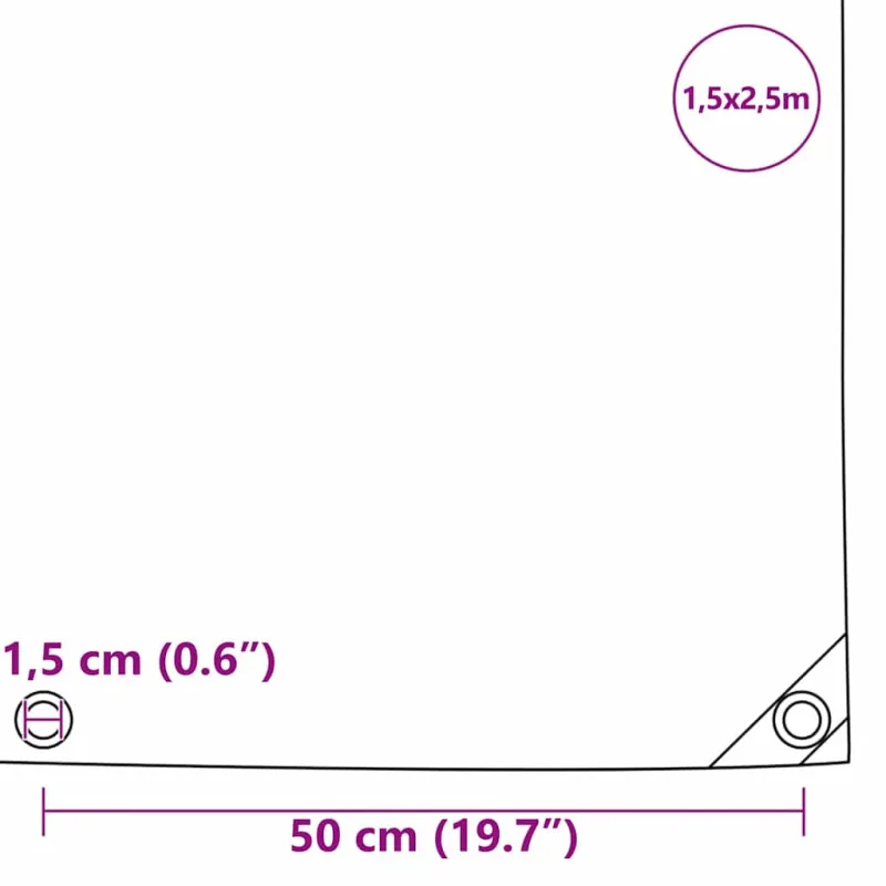 Tentinis audinys 650g / m² Oranžinė 1,5 x 2,5 m