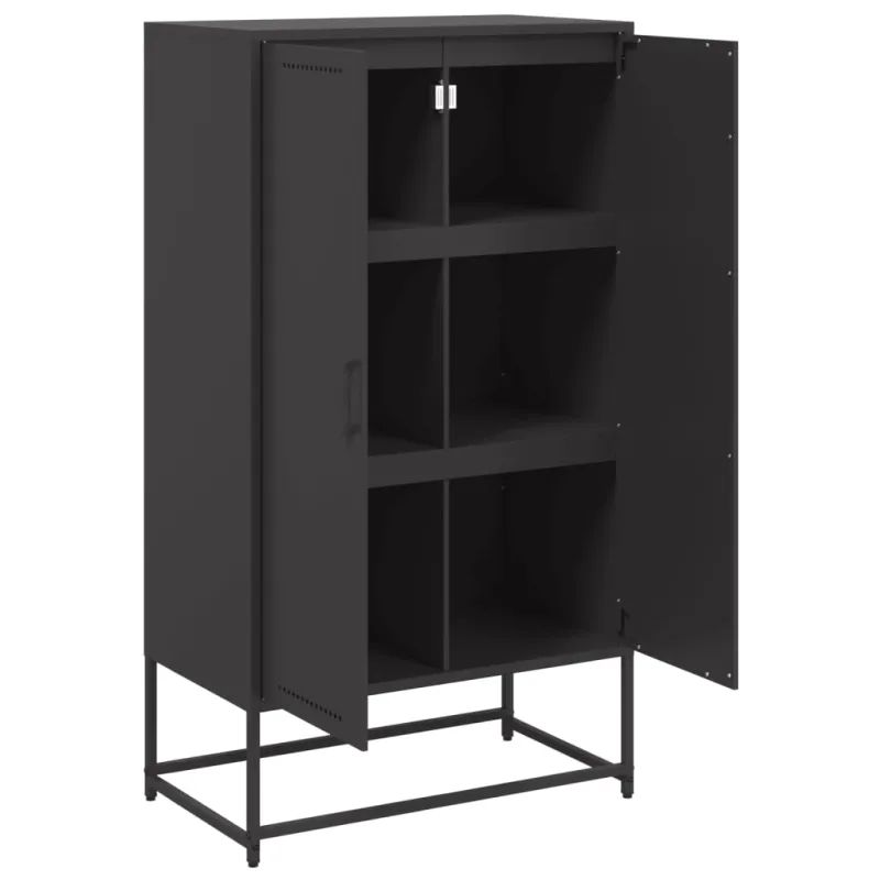 Komoda, juodos spalvos, 68,5x38,5x123,5cm, plienas