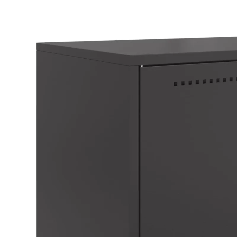 Komoda, juodos spalvos, 68,5x38,5x123,5cm, plienas