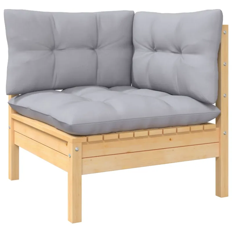 Sodo komplekti pilkkoilla tyynyillä, 8 osaa, mänty