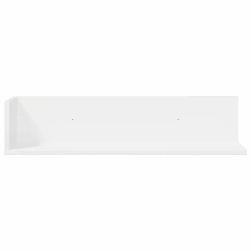 Sieninės lentynos, 2 vnt., baltos, 75x16,5x16,5 cm, inžinerinė mediena