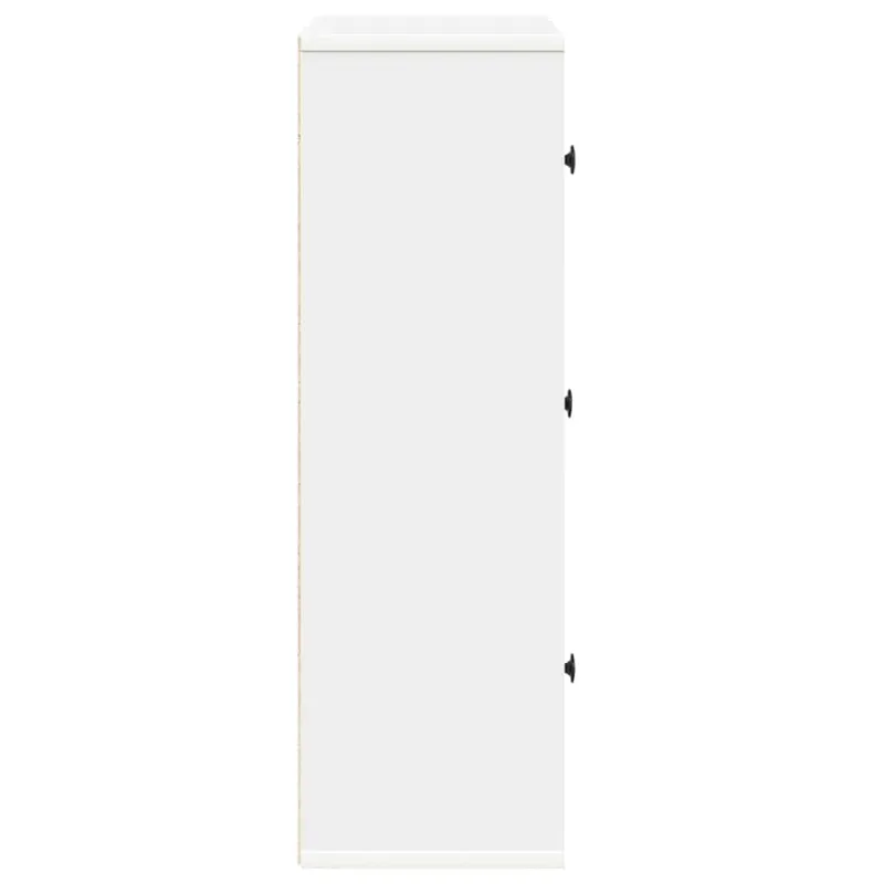 Knygų lentyna, balta, 60x24x76,5 cm, inžinerinė mediena